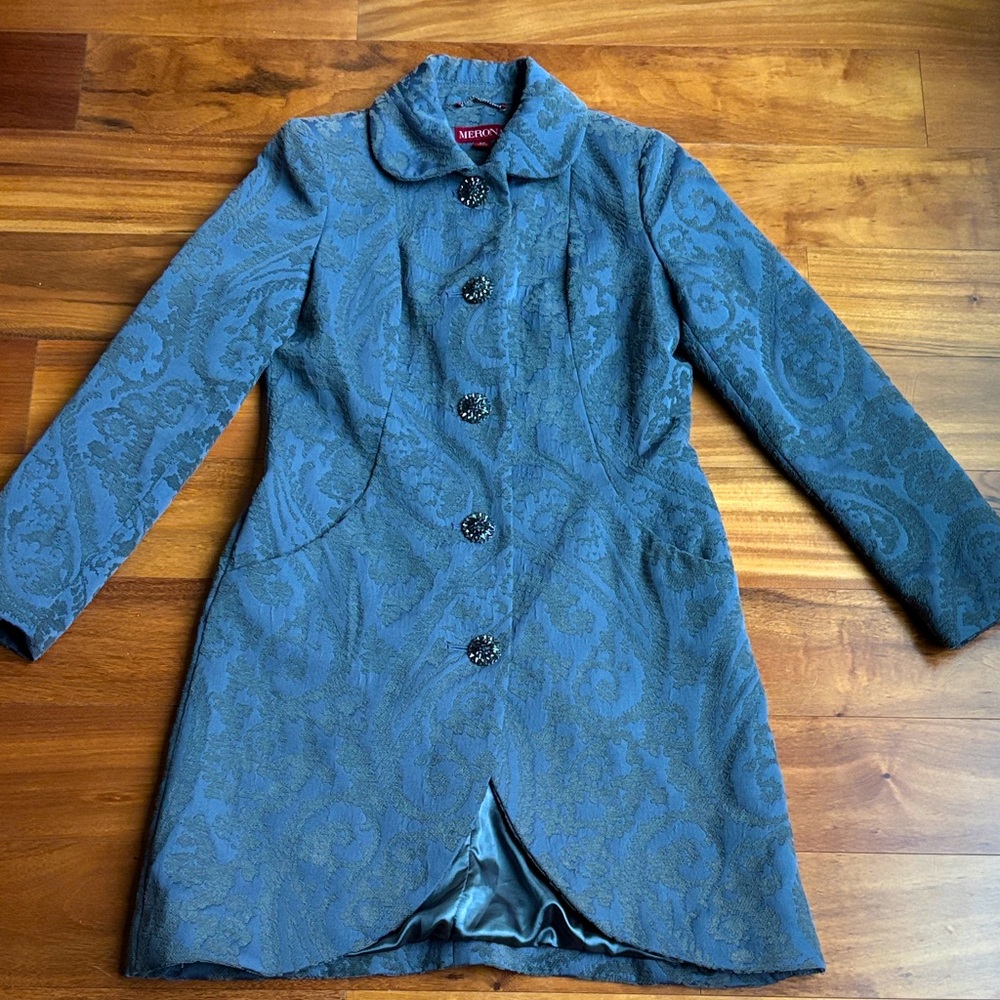 Merona Blue Paisley Women's Coat
